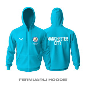 Manchester City: Club Culture Series - Sky Blue Edition Fermuarlı Hoodie