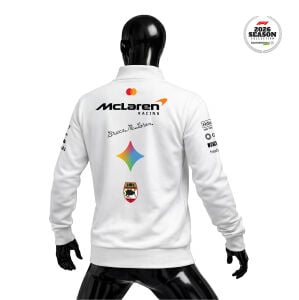McLaren F1 Team: Bruce Mclaren's Legacy 2026 White Edition Fermuarlı Ceket