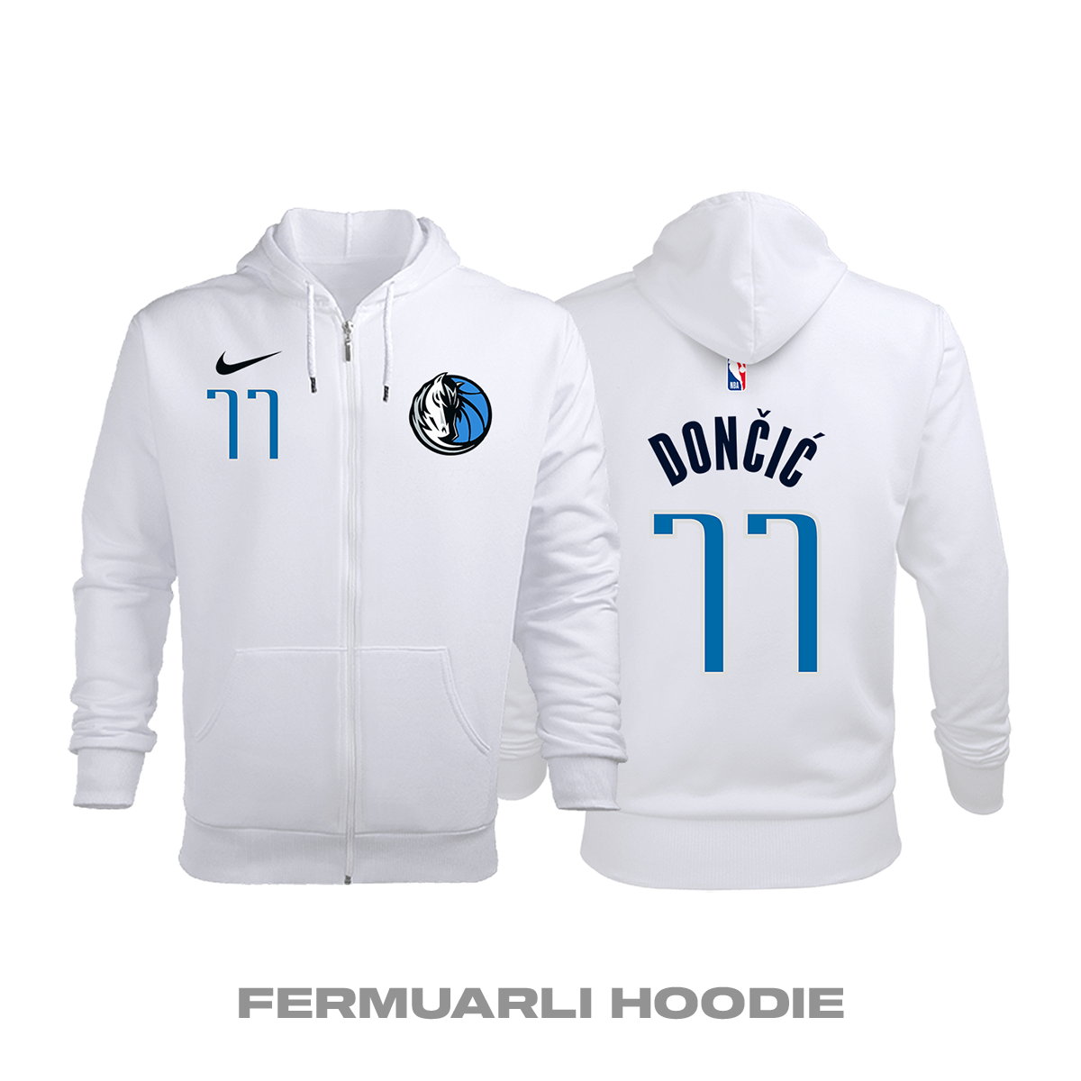 Dallas Mavericks: Association Edition 2017/2018 Fermuarlı Kapüşonlu Hoodie S