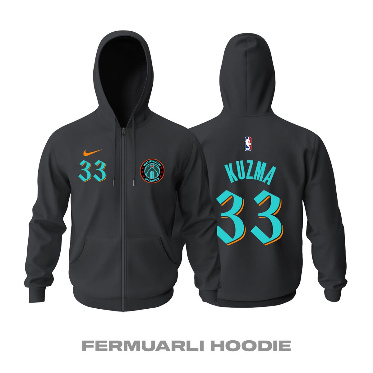 Washington Wizards: City Edition 2023/2024 Fermuarlı Hoodie