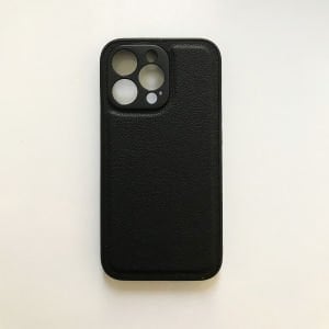 OUTLET - Luxury Leather: Black - iPhone 14 Pro
