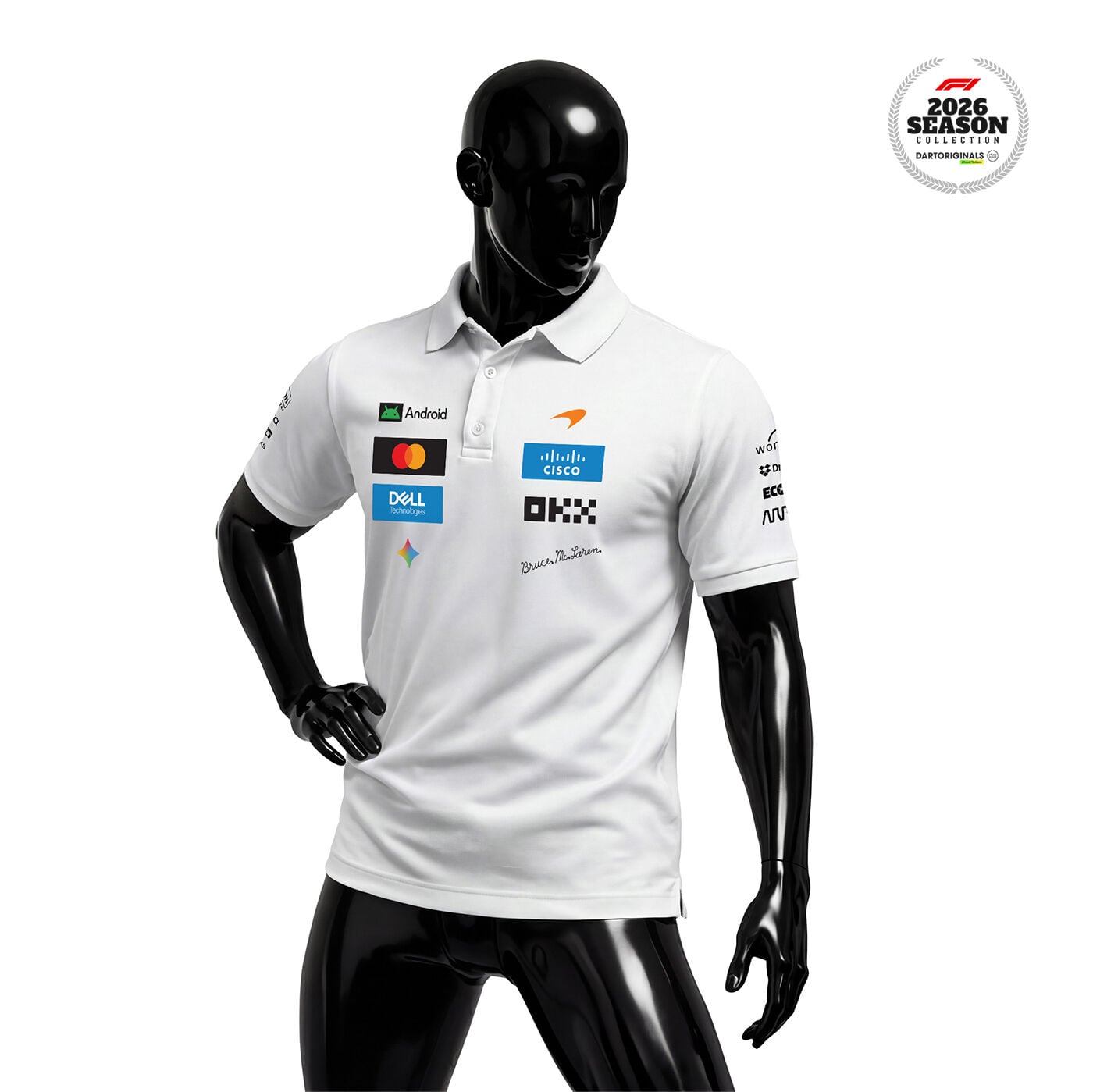 McLaren F1 Team: Bruce Mclaren's Legacy 2026 White Edition Polo Yaka