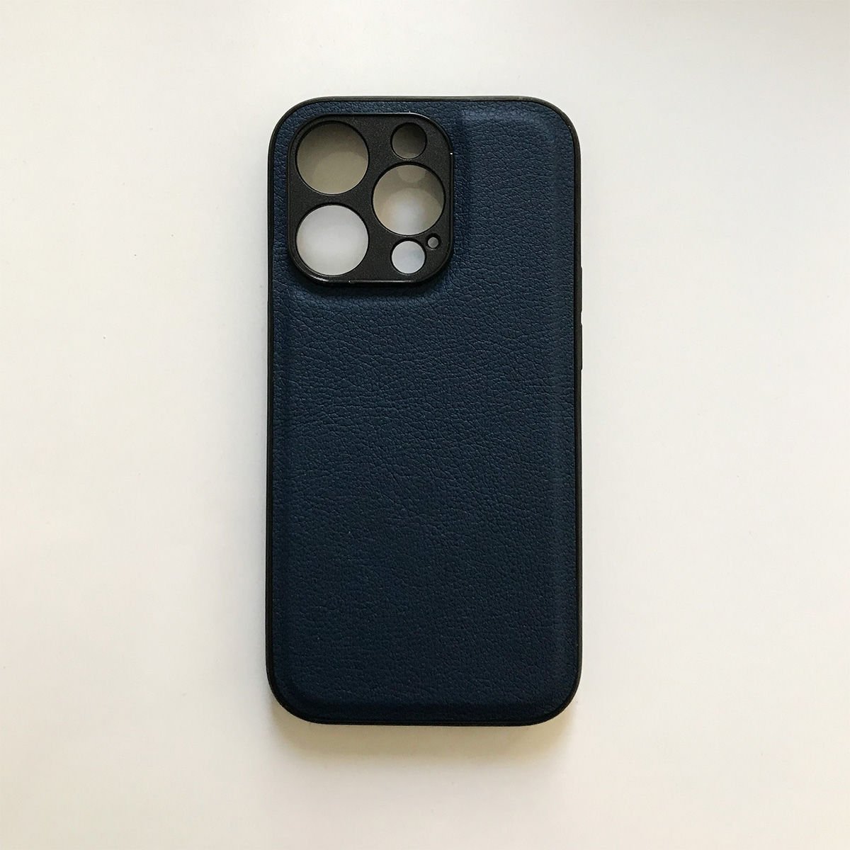 OUTLET - Luxury Leather: Navy - iPhone 14 Pro