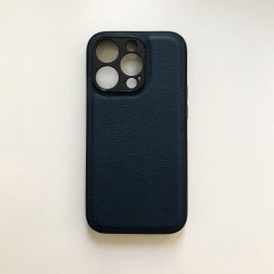 OUTLET - Luxury Leather: Navy - iPhone 14 Pro
