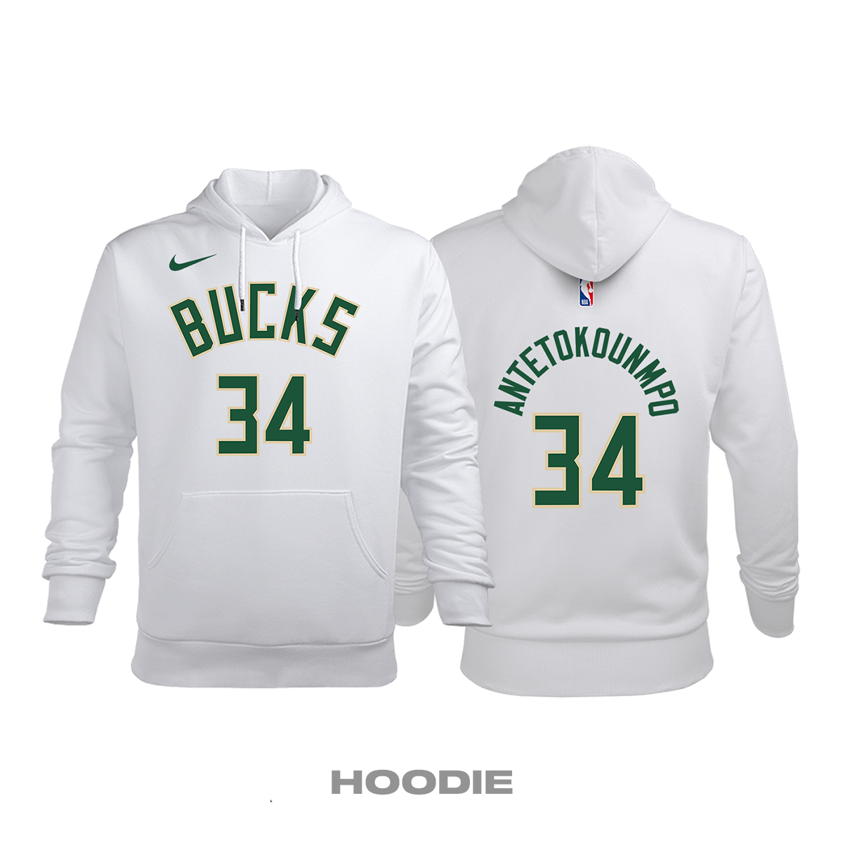 Milwaukee Bucks: Association Edition 2017/2018 Kapüşonlu Hoodie XS