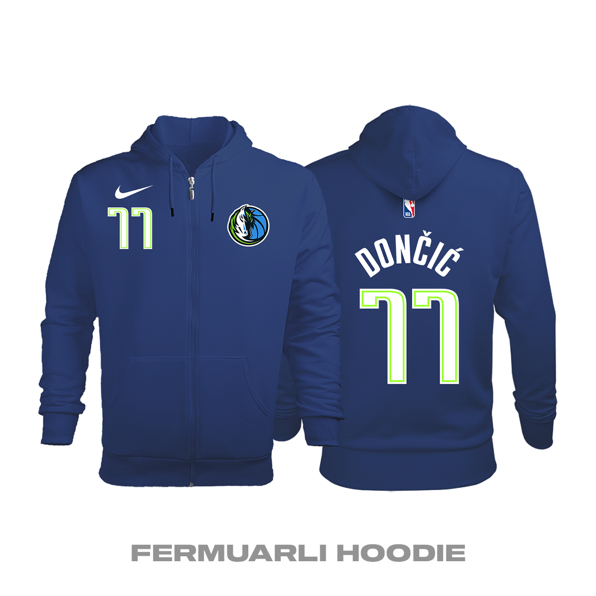 Dallas Mavericks: City Edition 2019/2020 Fermuarlı Kapüşonlu Hoodie L
