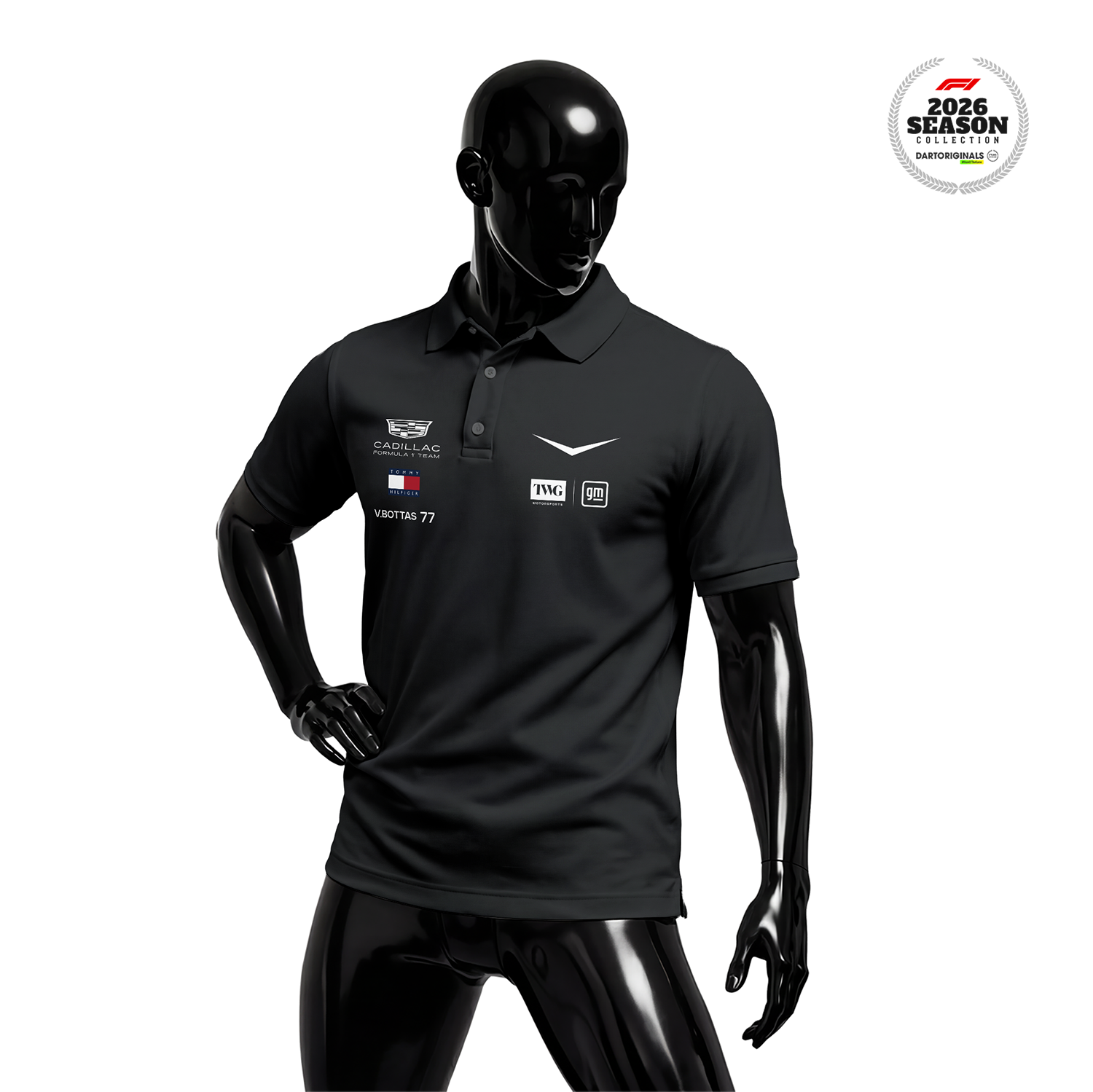 Cadillac F1 Team: Black Edition 2026 Polo Yaka