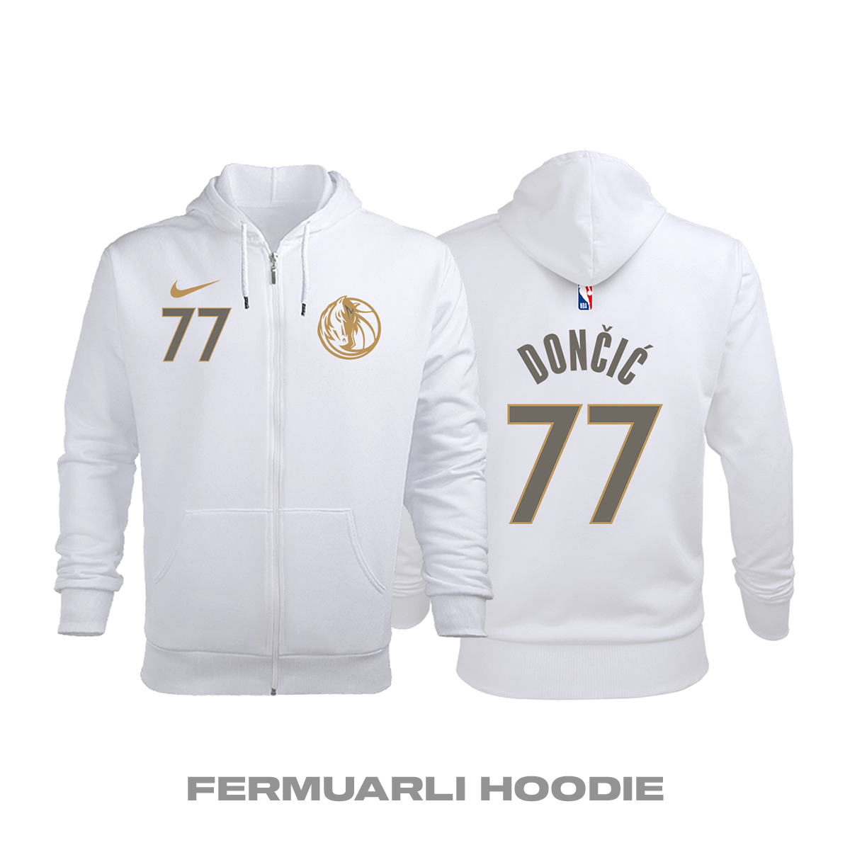Dallas Mavericks: City Edition 2020/2021 Fermuarlı Kapüşonlu Hoodie L