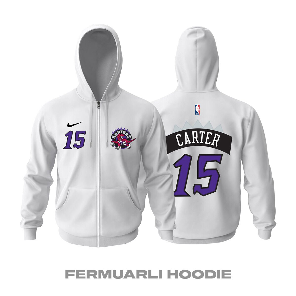 Toronto Raptors: Classic Edition 2019/2020 Fermuarlı Kapüşonlu Hoodie