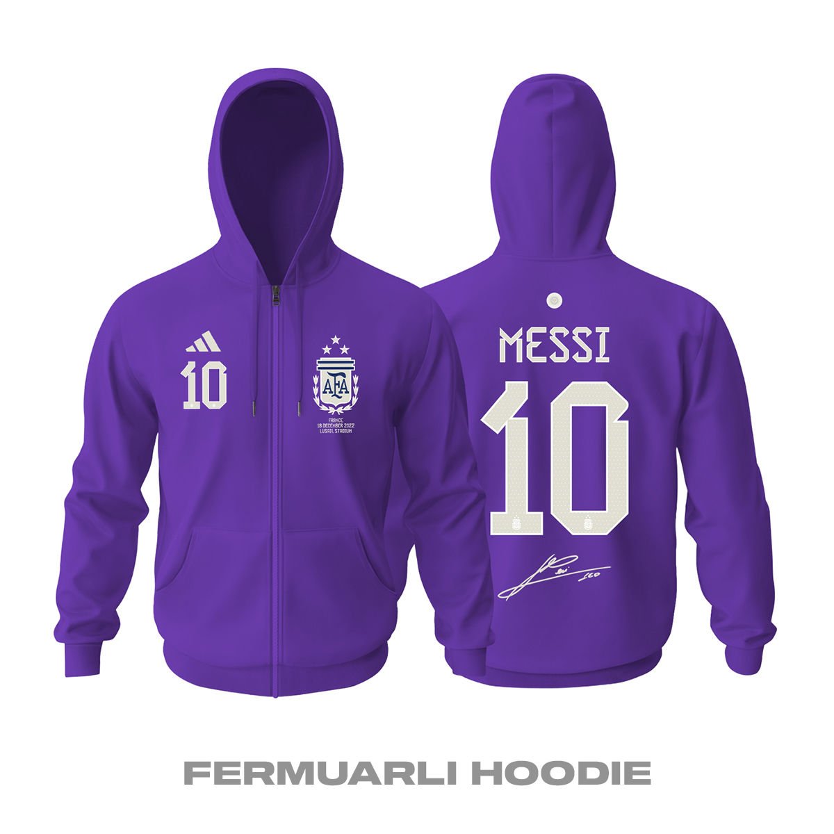 Argentina: Away Edition 2022™ Fermuarlı Kapüşonlu Hoodie