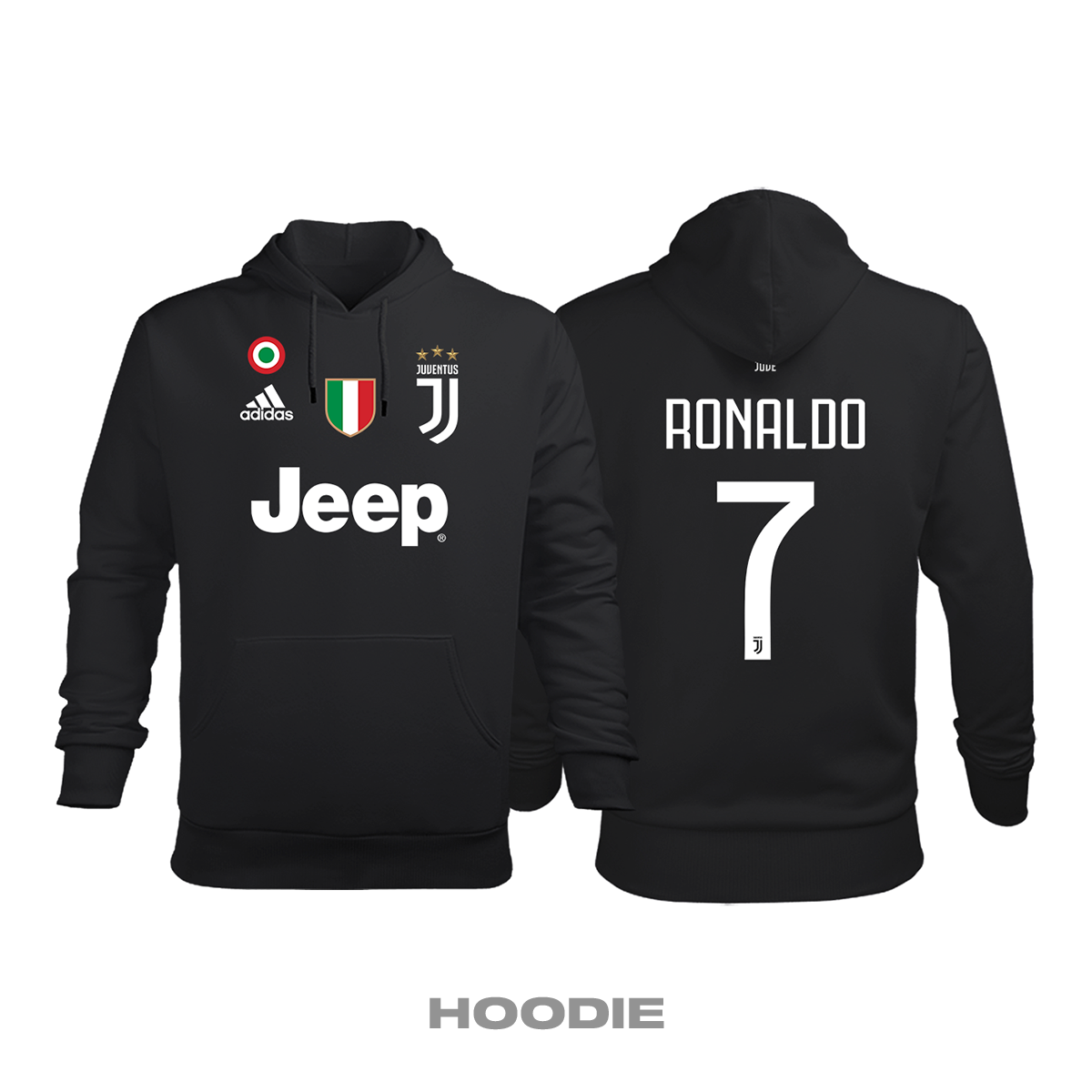 Juventus: Home Edition 2019/2020 Kapüşonlu Hoodie 3XL