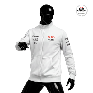 Audi Revolut F1 Team: R26 - Merch Edition White 2026 Fermuarlı Ceket
