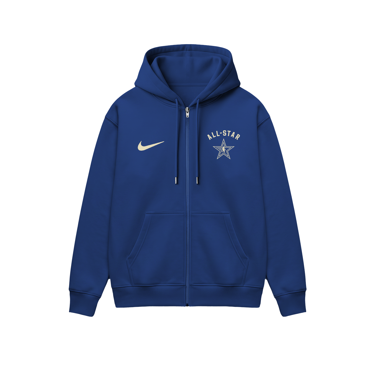NBA All-Star: Navy Edition 2K24 Fermuarlı Kapüşonlu Hoodie
