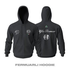 Team Alfa Romeo: Silver Edition 2025 Fermuarlı Kapüşonlu Hoodie