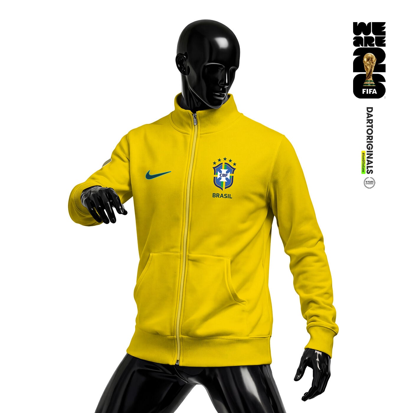 Brazil: Yellow Edition - FIFA World Cup™ 2026 Fermuarlı Ceket