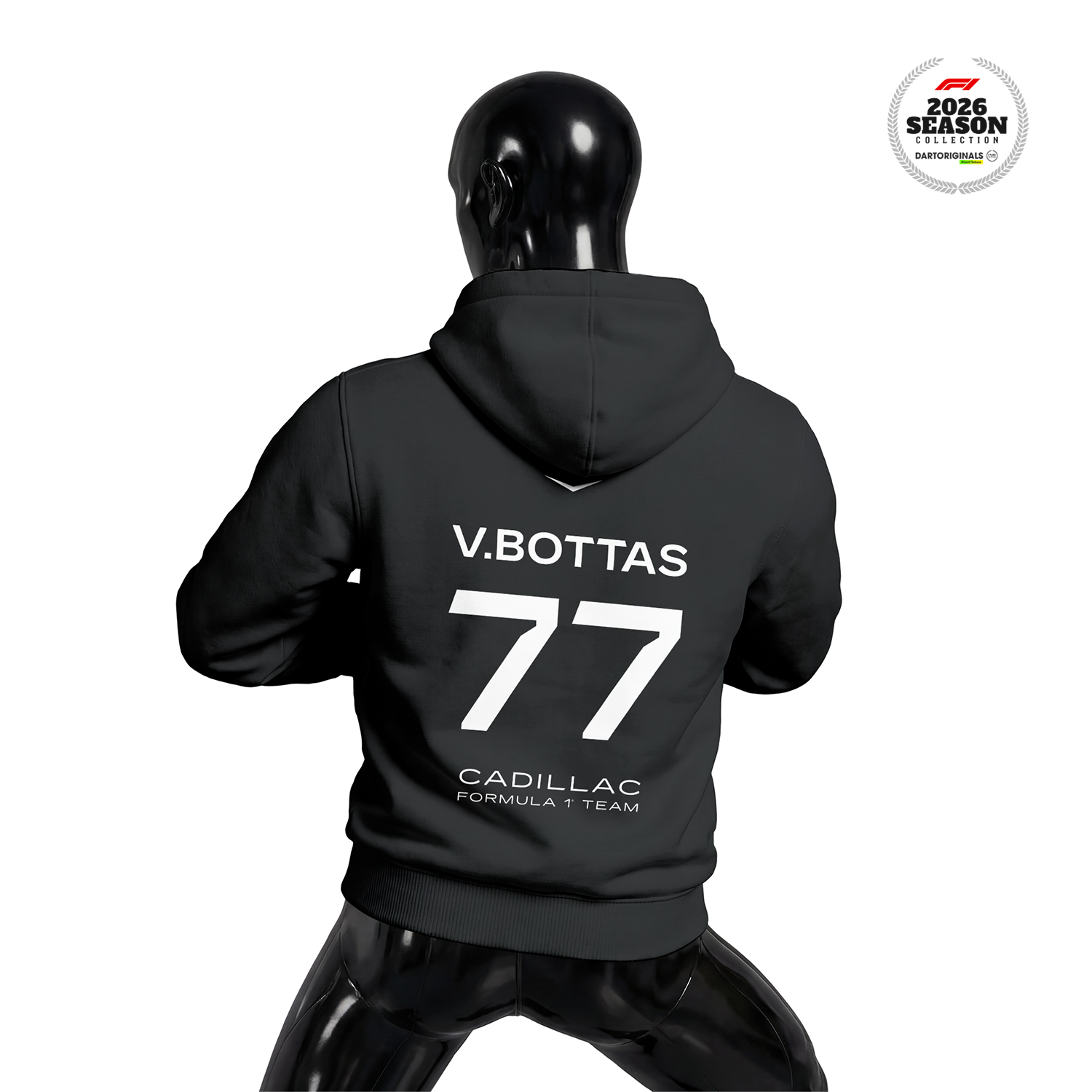 Cadillac F1 Team: Black Crew Edition 2026 Kapüşonlu Hoodie