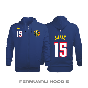 Denver Nuggets: Icon Edition 2018/2019 Fermuarlı Kapüşonlu Hoodie XS
