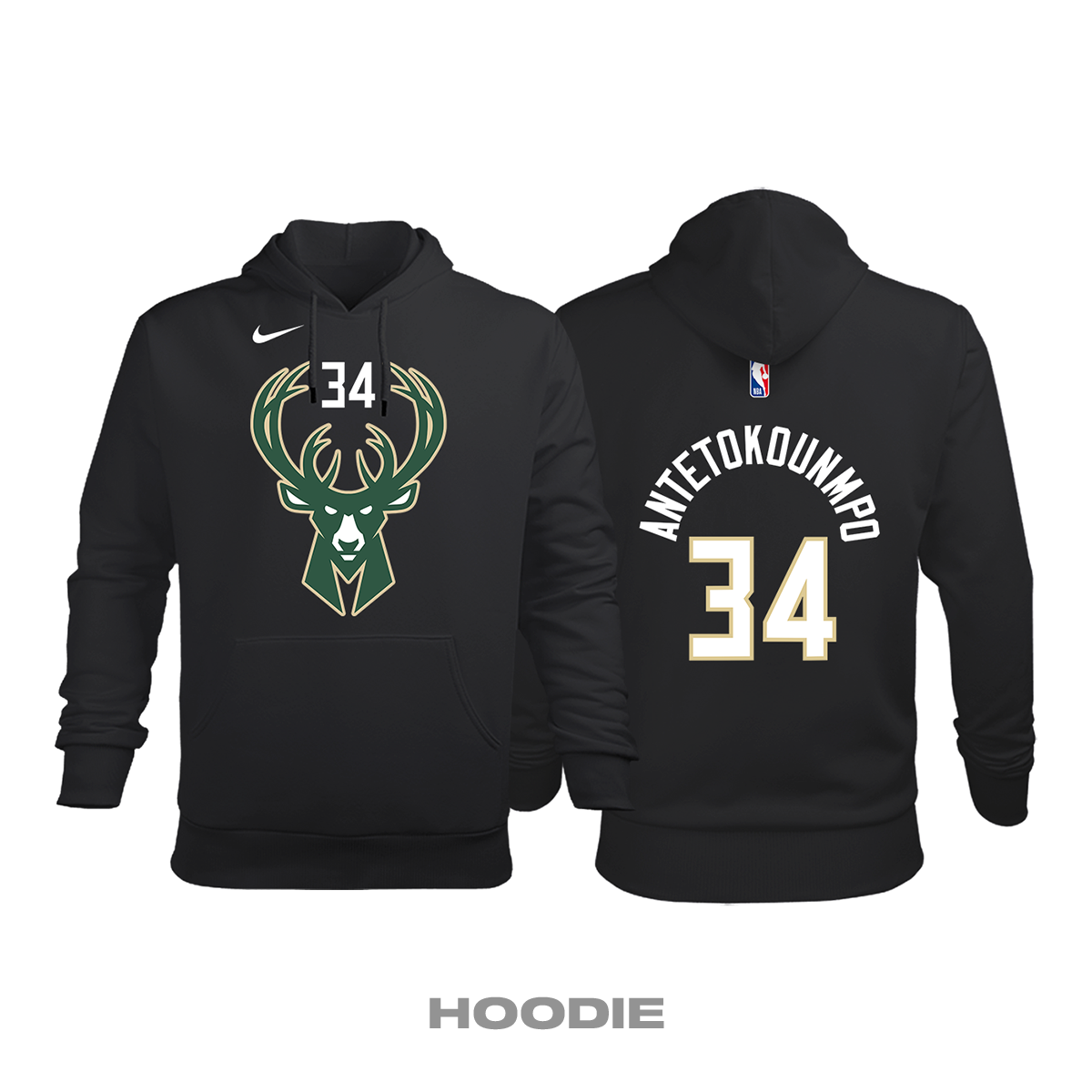 Milwaukee Bucks: Statement Edition 2017/2018 Kapüşonlu Hoodie XL