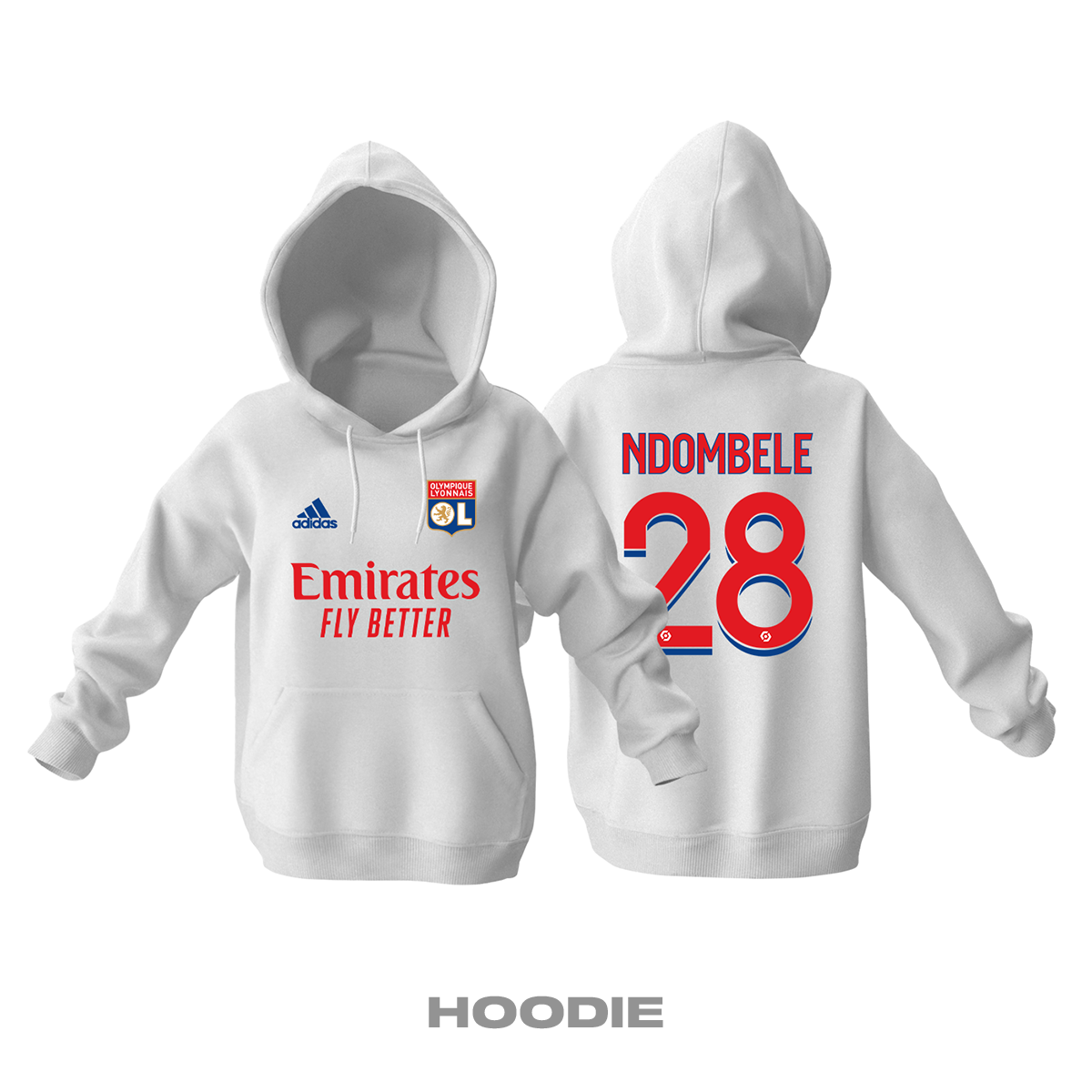Olympique Lyonnais: Home Edition 2021/2022 Kapüşonlu Hoodie L