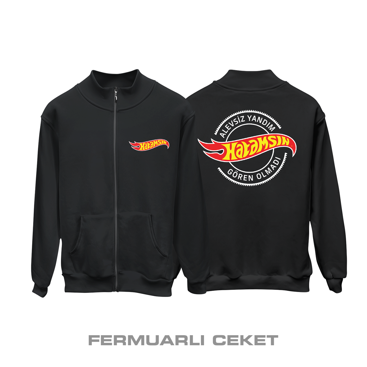 Hot Wheels: Hatamsın - Siyah Fermuarlı Ceket