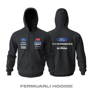 Ford: RS Performance - Black Edition Fermuarlı Kapüşonlu Hoodie