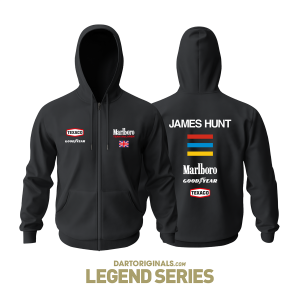 McLaren F1 Team: James Hunt Black Edition Fermuarlı Hoodie