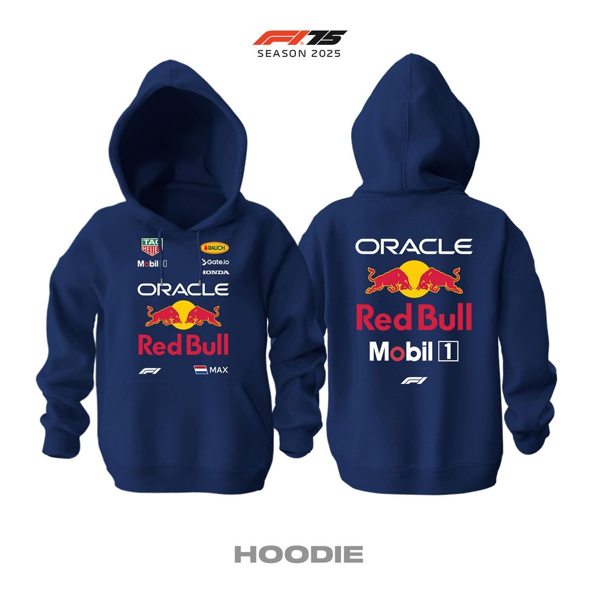 Red Bull Racing: RB21 - Navy Edition 2025 Kapüşonlu Hoodie