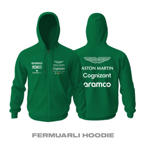 Aston Martin F1 Team: Verdant Edition 2022 Fermuarlı Kapüşonlu Hoodie 2XL