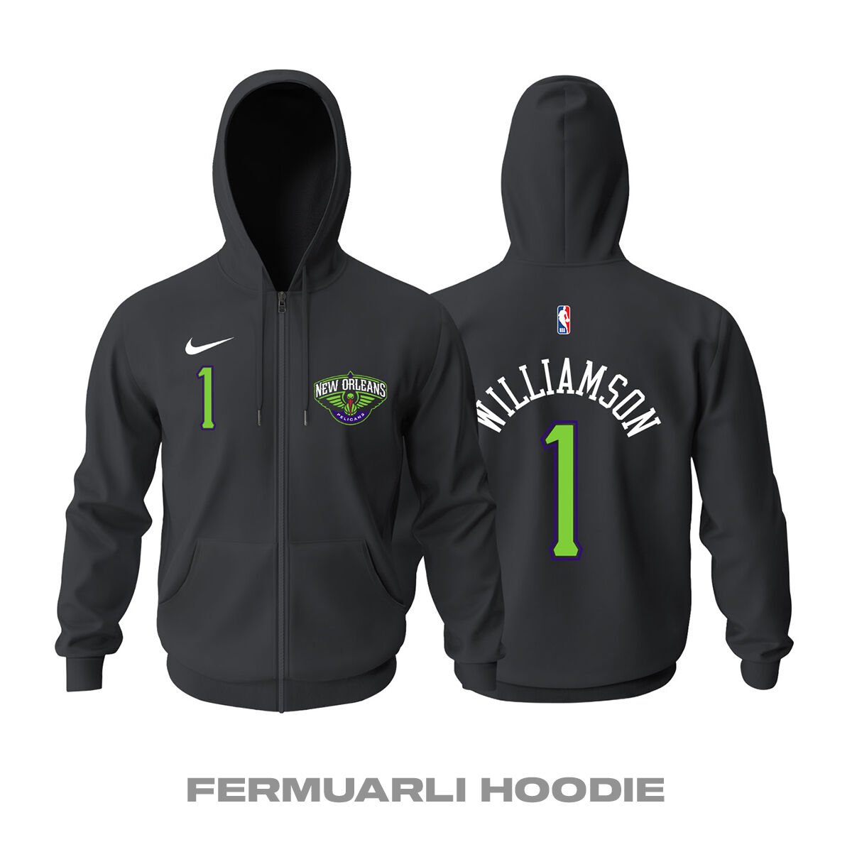 New Orleans Pelicans: City Edition 2023/2024 Fermuarlı Hoodie