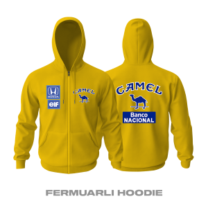 Ayrton Senna: Lotus Edition 1987 Fermuarlı Kapüşonlu Hoodie L