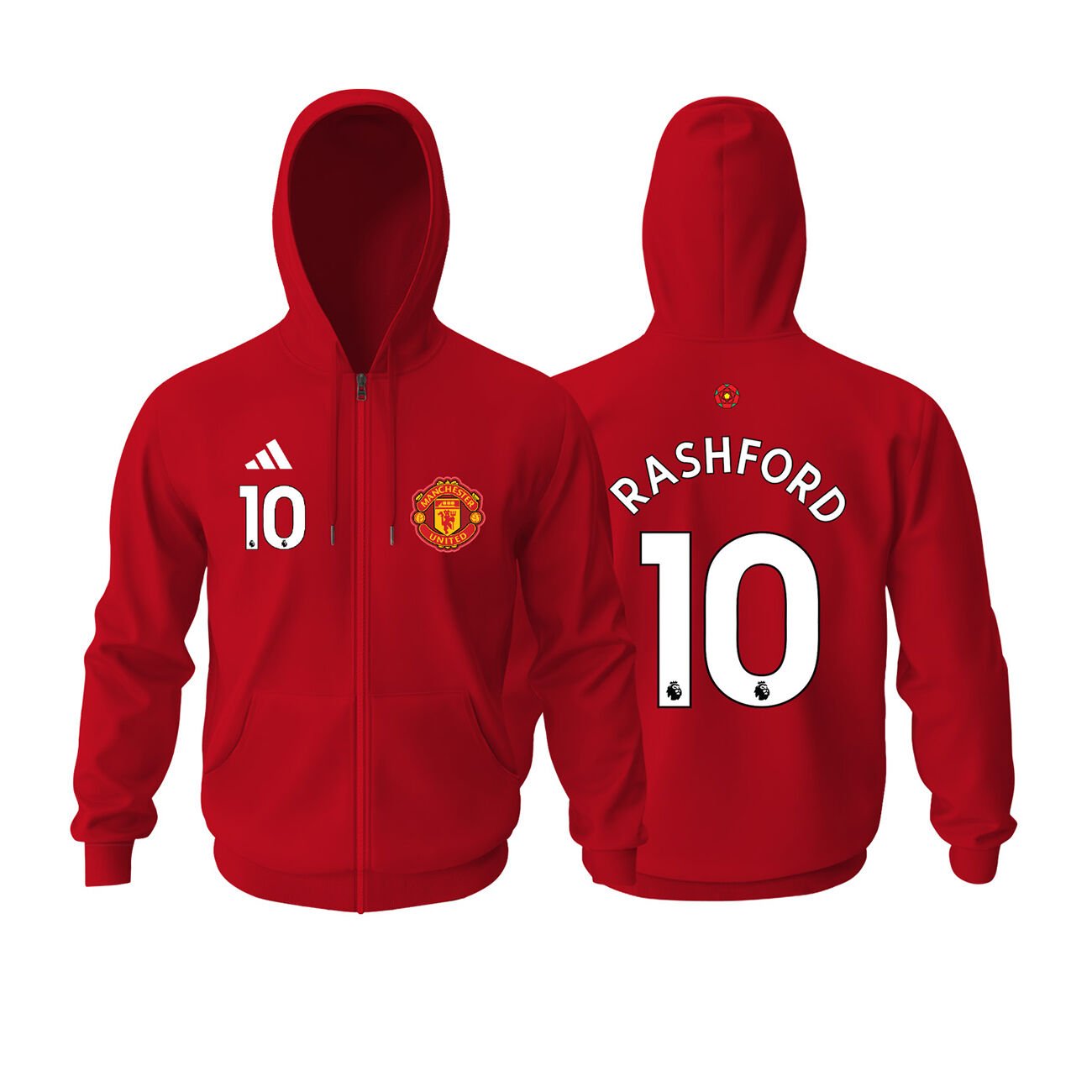 Manchester United: Home Edition 2023/2024 Fermuarlı Kapüşonlu Hoodie S