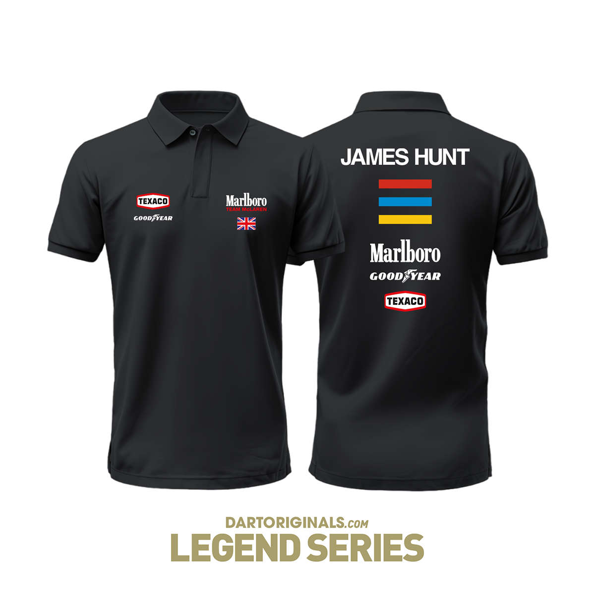 McLaren F1 Team: James Hunt Black Edition Polo Yaka