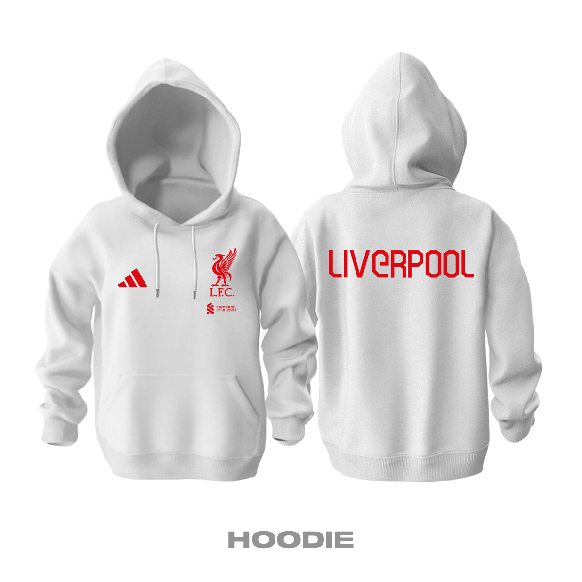 Liverpool: Club Culture Series - White Edition Kapüşonlu Hoodie