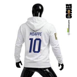 France: White Edition - FIFA World Cup™ 2026 Fermuarlı Kapüşonlu Hoodie