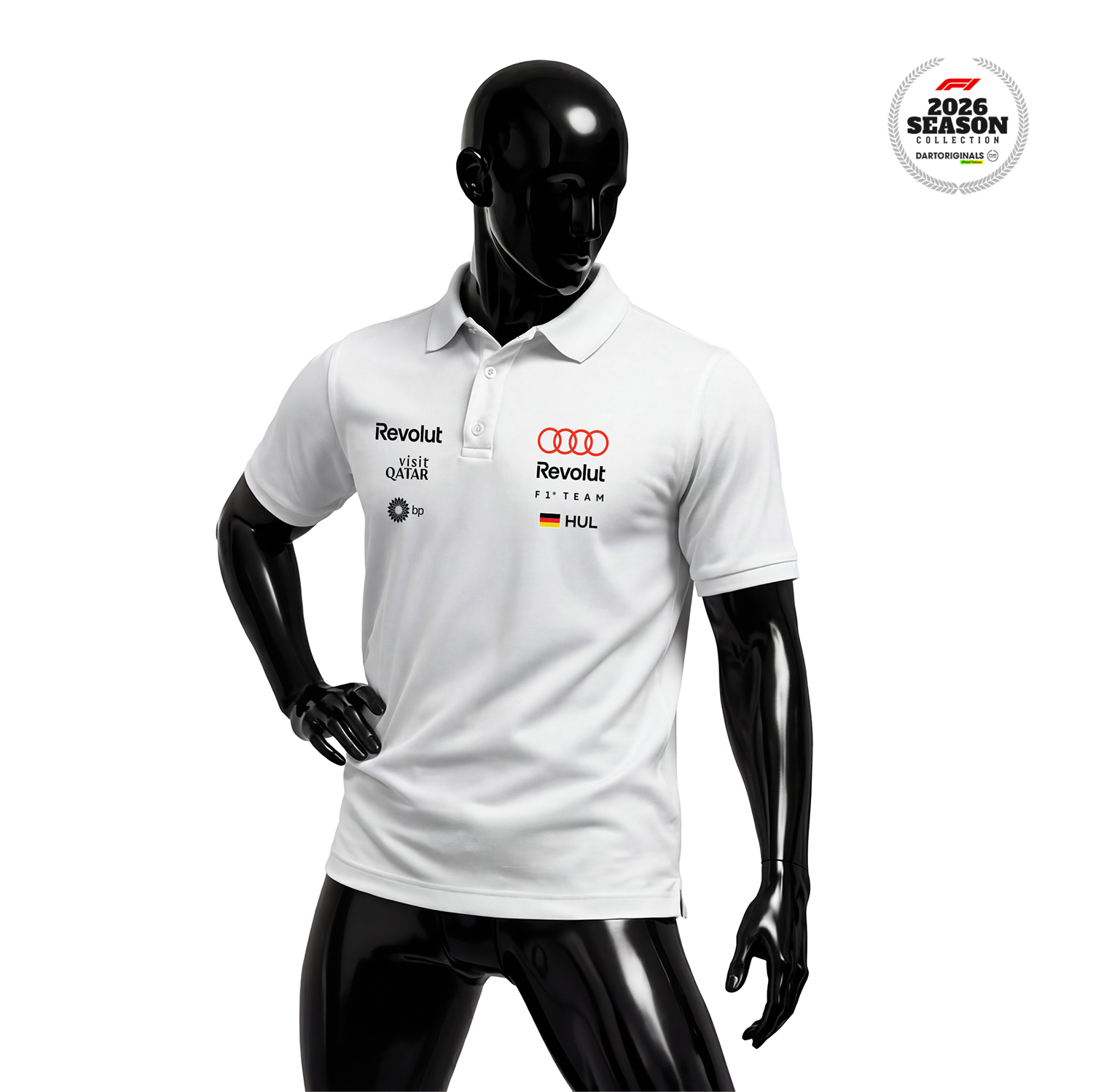 Audi Revolut F1 Team: R26 - White Edition 2026 Polo Yaka