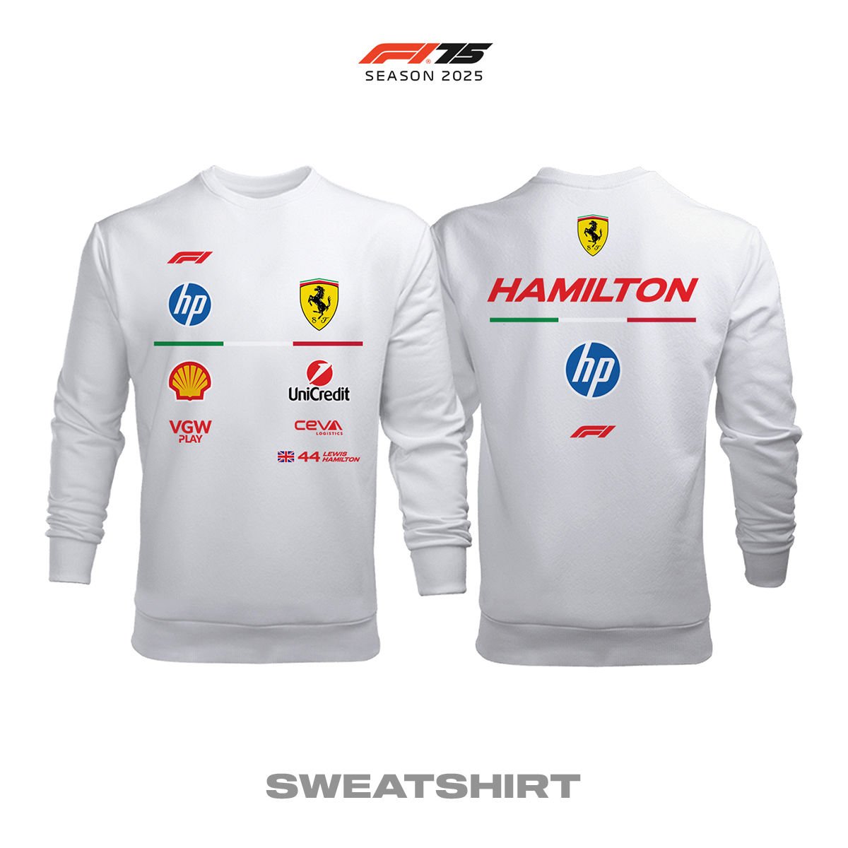 Scuderia Ferrari: SF-25 White Edition 2025 Sweatshirt