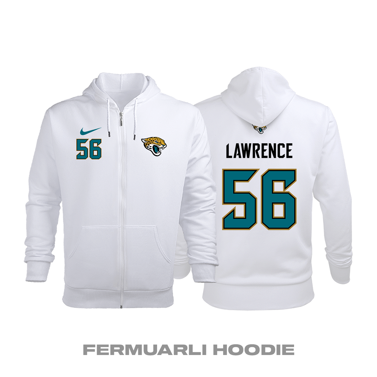 Jacksonville Jaguars: Road Edition 2020/2021 Fermuarlı Kapüşonlu Hoodie M