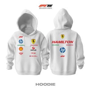 Scuderia Ferrari: SF-25 White Edition 2025 Kapüşonlu Hoodie