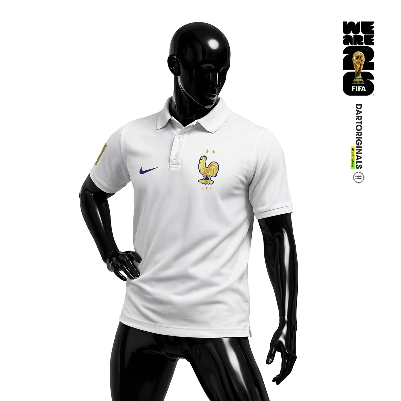 France: White Edition - FIFA World Cup™ 2026 Polo Yaka