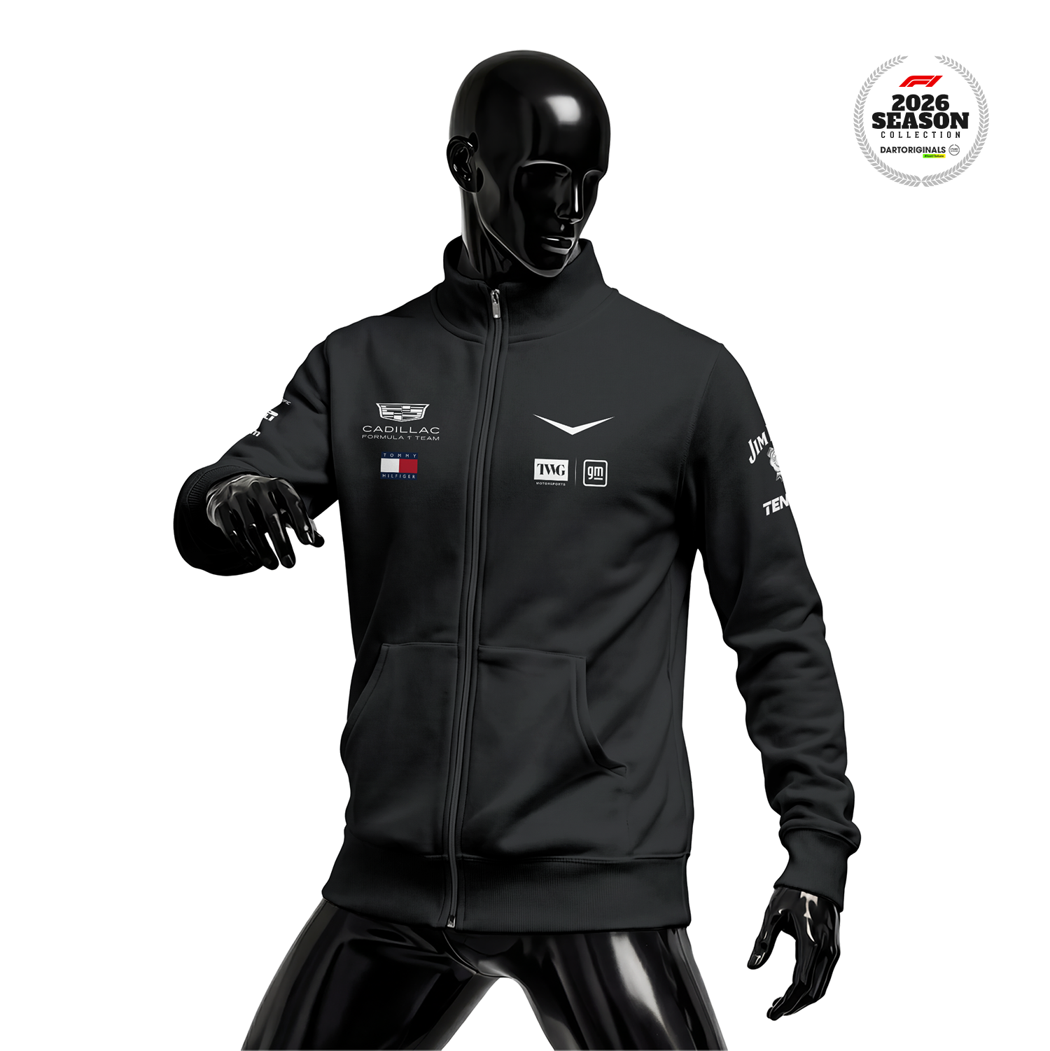 Cadillac F1 Team: Merch Edition - Black 2026 Fermuarlı Ceket