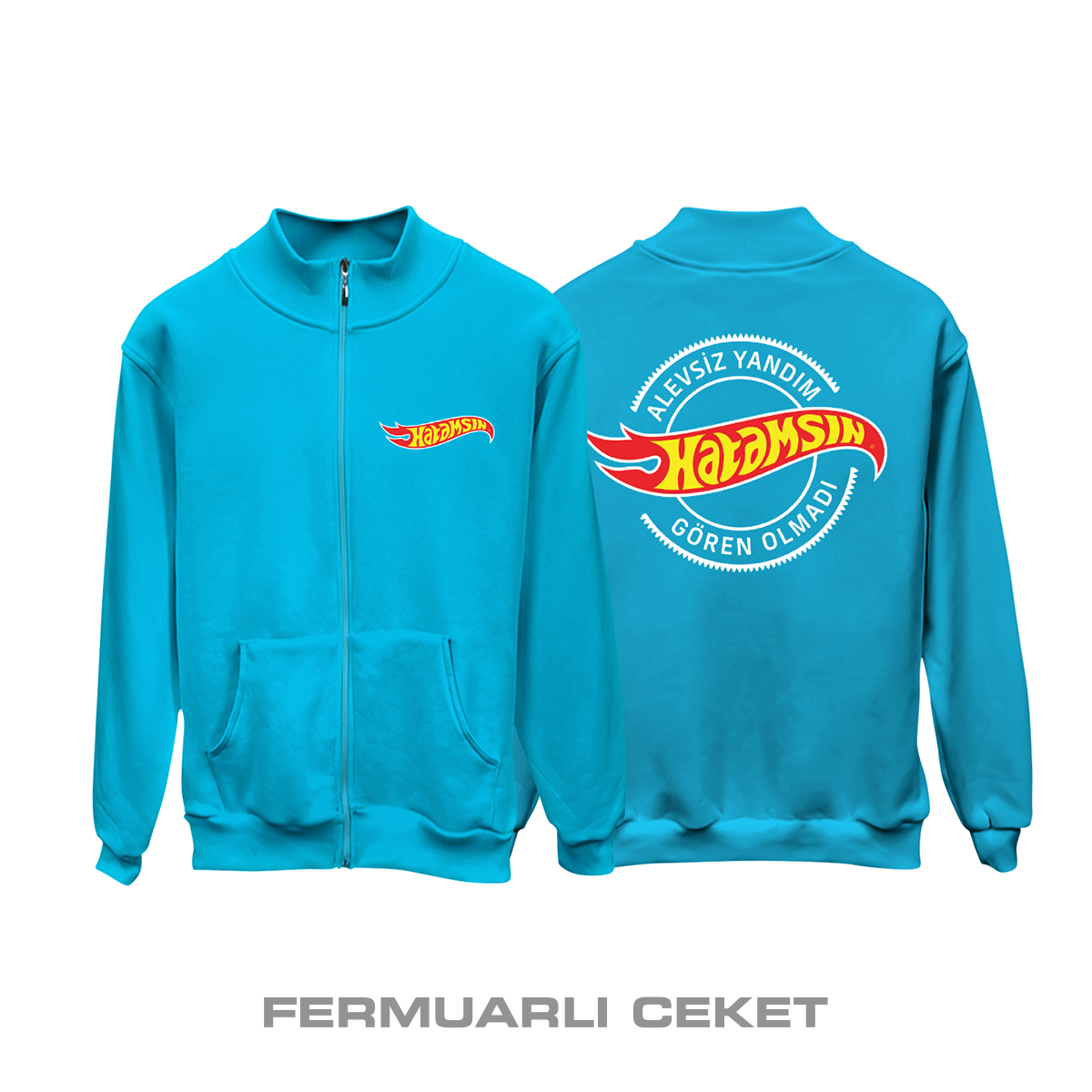 Hot Wheels: Hatamsın - Turkuaz Fermuarlı Ceket