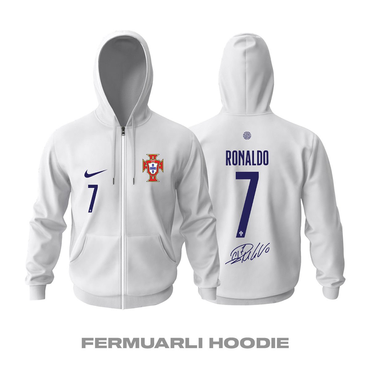 Portugal: Away Edition 2022™ Fermuarlı Kapüşonlu Hoodie