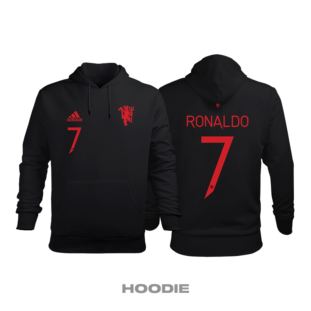 Manchester United: Black Devil Edition 2021/2022 Kapüşonlu Hoodie