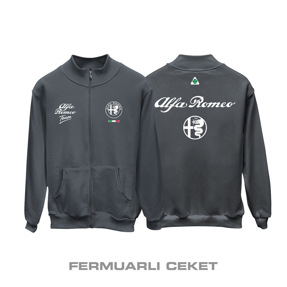 Team Alfa Romeo: Smoke Edition 2025 Fermuarlı Ceket