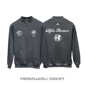 Team Alfa Romeo: Smoke Edition 2025 Fermuarlı Ceket
