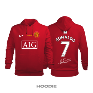 Manchester United: Home Edition 2007/2008 Kapüşonlu Hoodie