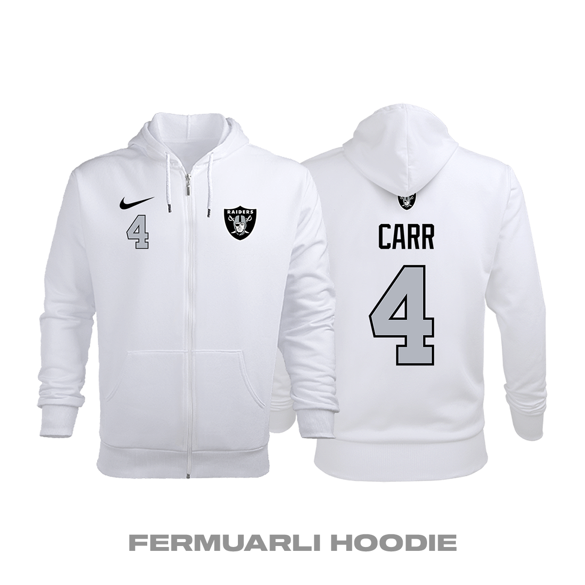 Las Vegas Raiders: Alternate Edition 2020/2021 Fermuarlı Kapüşonlu Hoodie S
