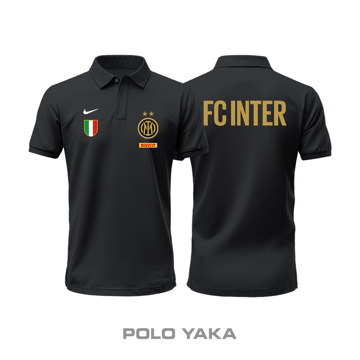 Inter FC: Club Culture Series - Black Edition Polo Yaka