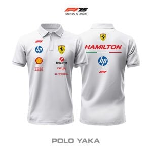 Scuderia Ferrari: SF-25 White Edition 2025 Polo Yaka