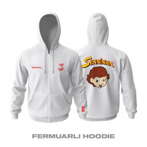 Ayrton Senna: Senninha Fermuarlı Kapüşonlu Hoodie